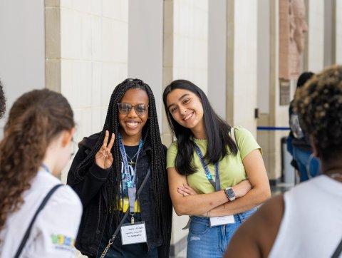 Students pose for photo